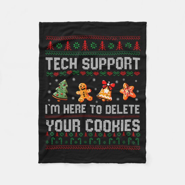 Manta Polar Christmas Tech Suprt Here To Delete Cookies Xmas M (Anverso)