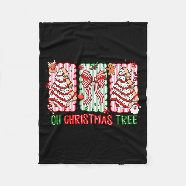 Manta Polar Christmas Tree Cake Funny Quote Oh Christmas Tree  (Anverso)