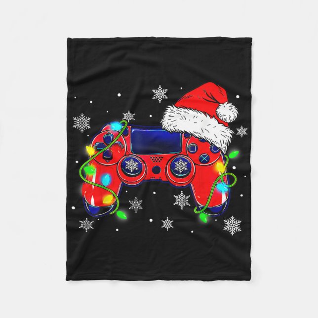 Manta Polar Christmas Video Game Controller Santa Hat Gamer Bo (Anverso)