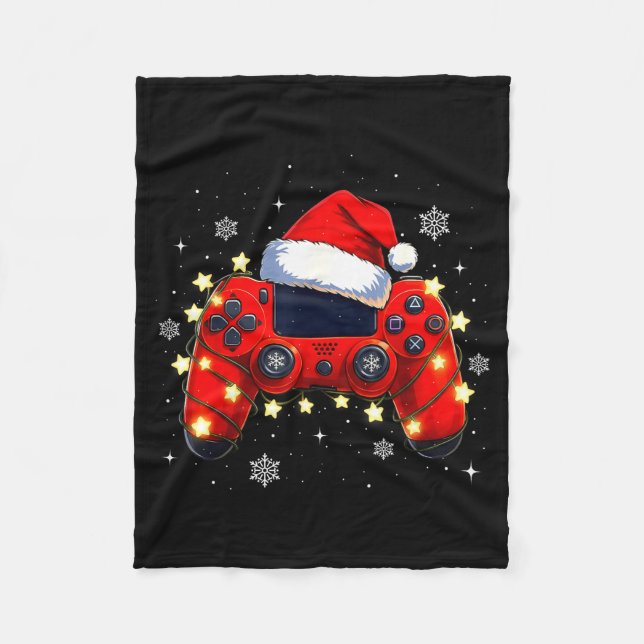 Manta Polar Christmas Video Game Controller Santa Hat Gamer Bo (Anverso)