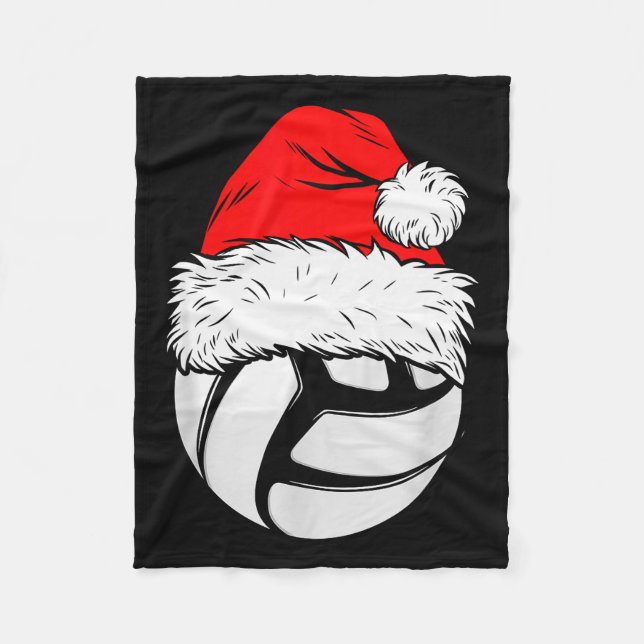 Manta Polar Christmas Volleyball Ball Santa Hat Xmas Matching  (Anverso)