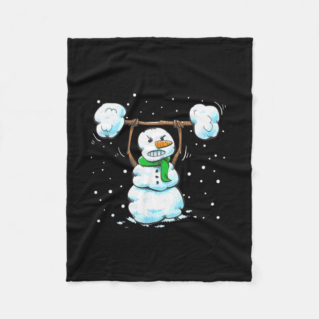 Manta Polar Christmas Weightlifting Snowman Shirt Funny Snowma (Anverso)