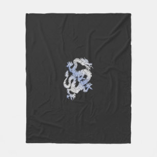 Manta Polar Chrome like Dragon on Black Snake Skin Print