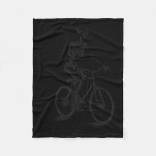Manta Polar Ciclismo Asustado Halloween Skeleton Biker