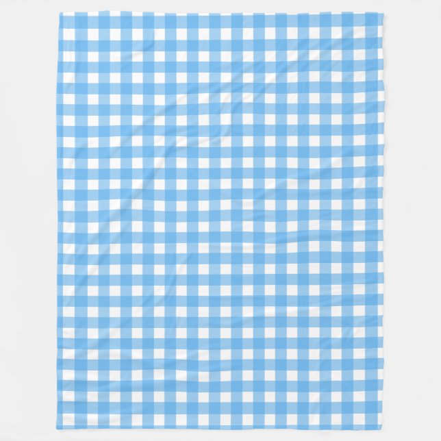 Manta Polar Cielo azul gingham (Anverso)