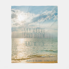 Manta Polar Cielo De La Playa Por Encima De La Arena Por Debaj