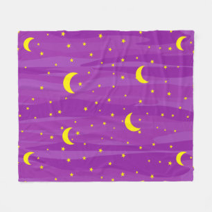 Manta Polar Cielo nocturno púrpura oscuro: patrón de estrellas