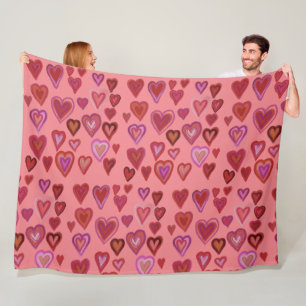Manta Polar Cientos de corazones Fleece Blanket