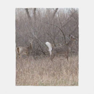 Manta Polar Ciervos de cola blanca D1 Spring Bucks en matorral