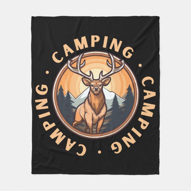 Manta Polar Ciervos - Salvajismo - Camping (Anverso)