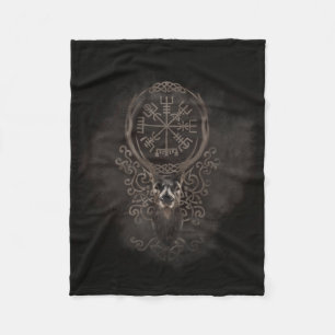 Manta Polar Ciervos y compás de la navegación de Vegvisir -