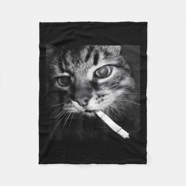 Manta Polar Cigarette Kitten Funny Smony Cat Meme Stud Brain (Anverso)