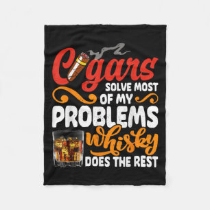 Manta Polar Cigarros Y Whiskey Lover Grap De Cita Graciosa