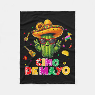 Manta Polar Cinco de mayo cactus mexicano divertido vamos a fi