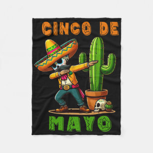 Manta Polar Cinco De Mayo Cactus Mexicano Poncho Sombrero Gorr