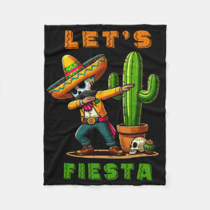 Manta Polar Cinco De Mayo Cactus Mexicano Poncho Sombrero Gorr