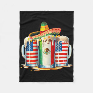 Manta Polar Cinco De Mayo Cerveza Mexicana Bandera Estadounide