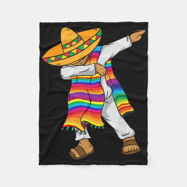Manta Polar Cinco De Mayo Dabbing Niños Poncho mexicanos peque (Anverso)