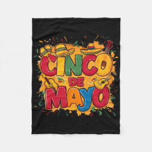 Manta Polar Cinco De Mayo Guitarra Mexicana Cactus Para Hombre