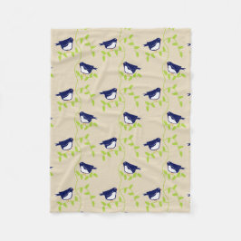 Manta Polar Cincuenta y tantos, dos pájaros azules lanzan