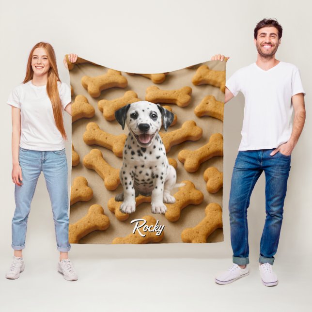 Manta Polar Cinta cúpula dalmatiana personalizada (In situ)