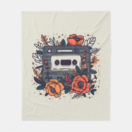 Manta Polar Cinta de cassette floral