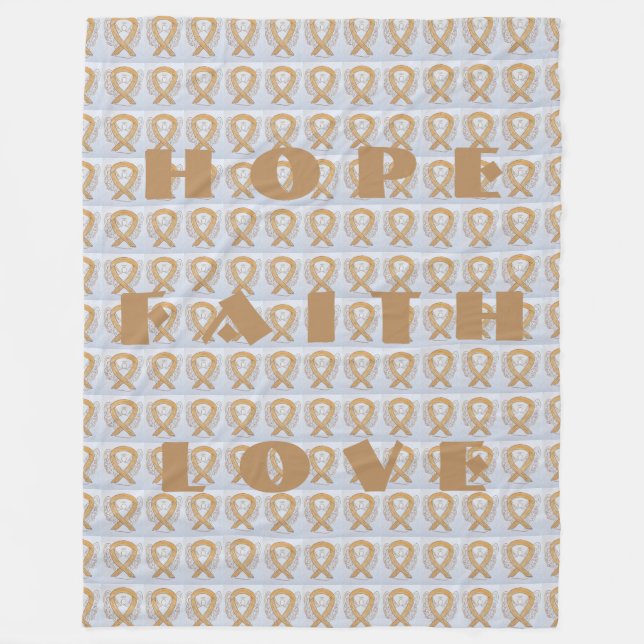 Manta Polar Cinta de Concienciación de Amber Angel Cancer Chem (Anverso)