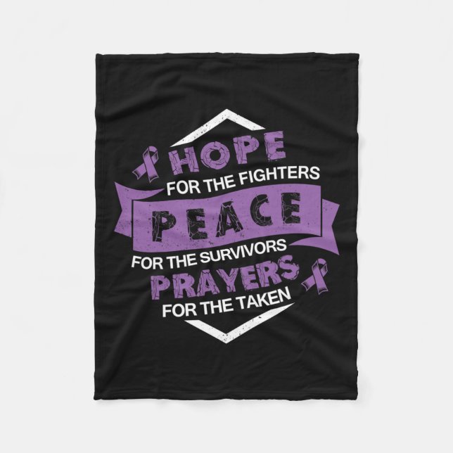 Manta Polar Cinta de Concienciación sobre el Cáncer Pancreátic (Anverso)