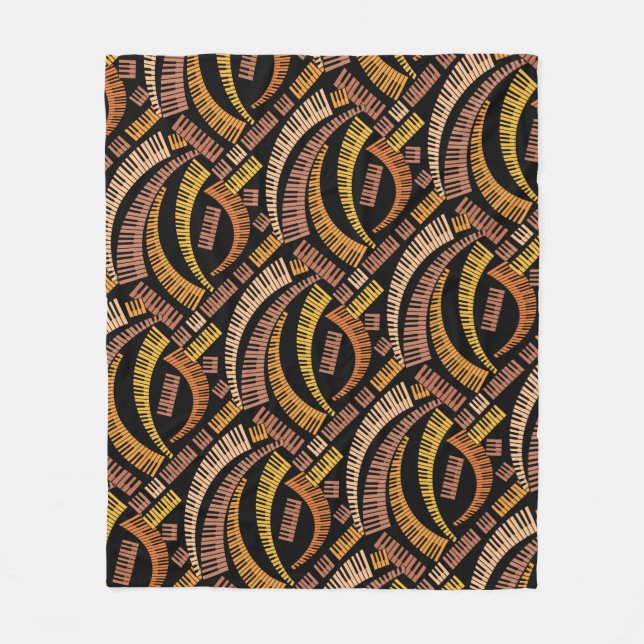 Manta Polar Cinta de grillos de piano curvada (Anverso)