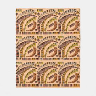 Manta Polar Cinta de grillos de piano curvada