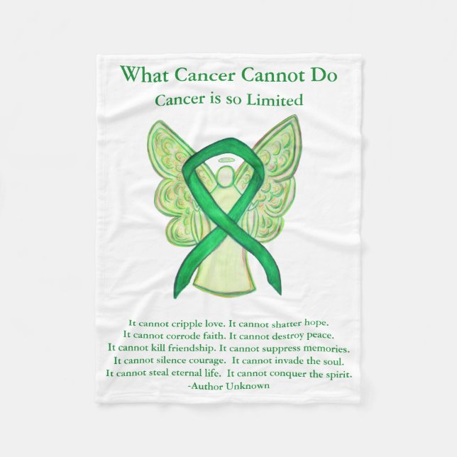 Manta Polar Cinta de la Cinta de la Conciencia del Cáncer Adre (Anverso)