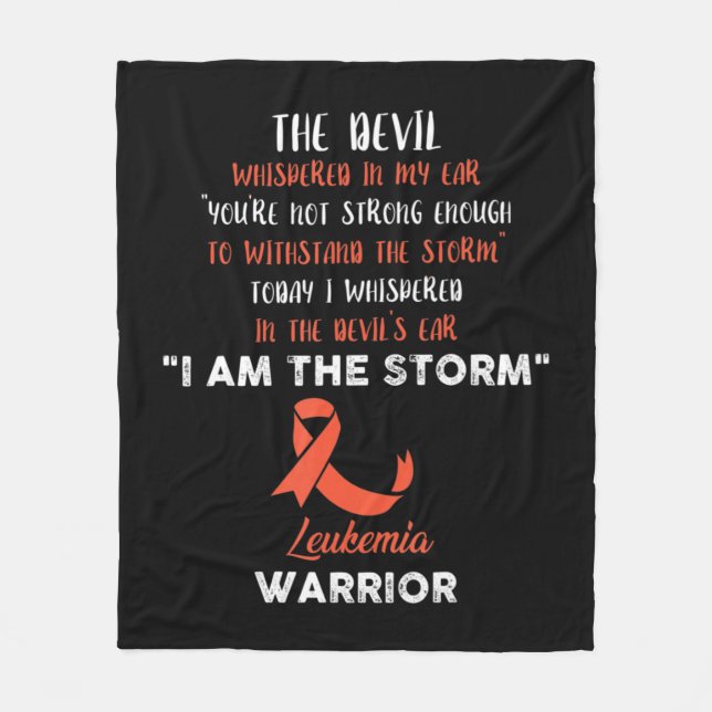 Manta Polar Cinta de lucha contra el cáncer de leucemia 4 (Anverso)