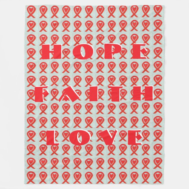 Manta Polar Cinta de toma de conciencia roja Personalizado de  (Anverso)