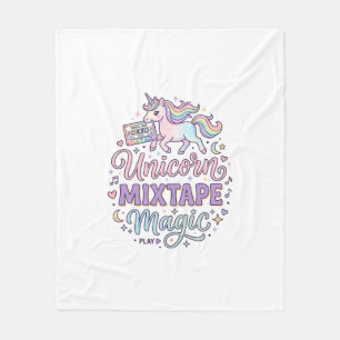 Manta Polar Cinta de Unicornio Mágica Pegatina y Camiseta Ador