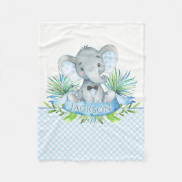 Manta Polar Cinta elefante personalizada para niños