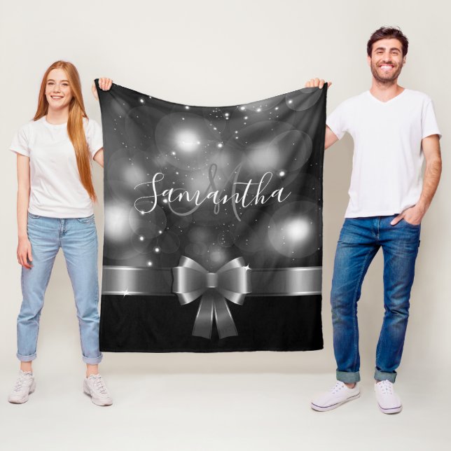 Manta Polar Cinta negra y blanca (In situ)