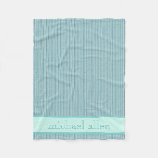 Manta Polar Cinta personalizada Blue-Turquoise Blanket (Anverso)