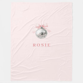 Manta Polar Cinta rosa Coquette Disco Ball personalizada