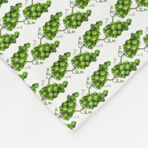 Manta Polar Cinta verde Fleece Blanc