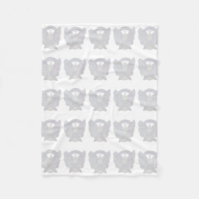 Manta Polar Cintas de gasa de sensibilización sobre el cáncer  (Anverso)