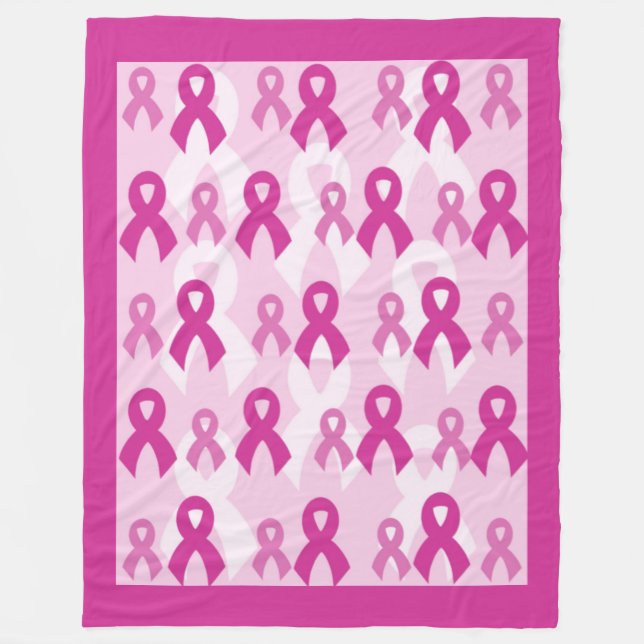 Manta Polar Cintas rosadas/Ligeras... Cáncer de mama (Anverso)