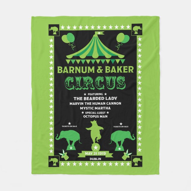 Manta Polar Circo inspirado en las cosechas originales (Anverso)