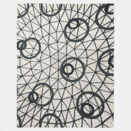 Manta Polar Círculos abstractos de blanco y negro