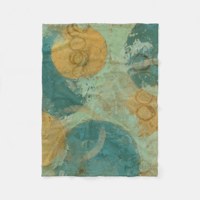 Manta Polar Círculos azules y amarillos (Anverso)