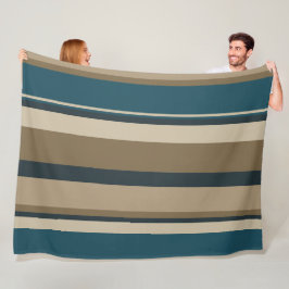 Manta Polar Círculos de Teal y Toupe   