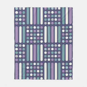 Manta Polar Círculos del siglo Medio Líneas Turquesa Púrpura