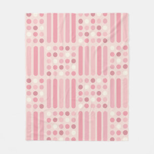 Manta Polar Círculos del siglo medio líneas vainilla rosada