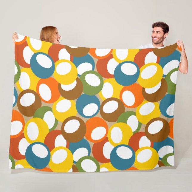 Manta Polar Círculos olivos de los años 1970 (In situ)