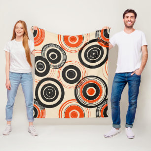 Manta Polar Círculos retro concentrados