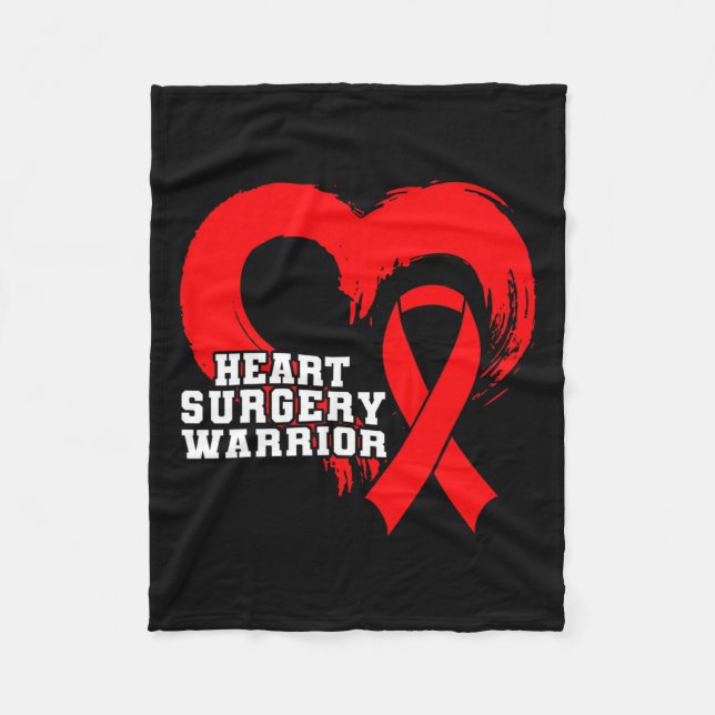 Manta Polar Cirugía Cardíaca Concienciación Pie Concienciación (Anverso)